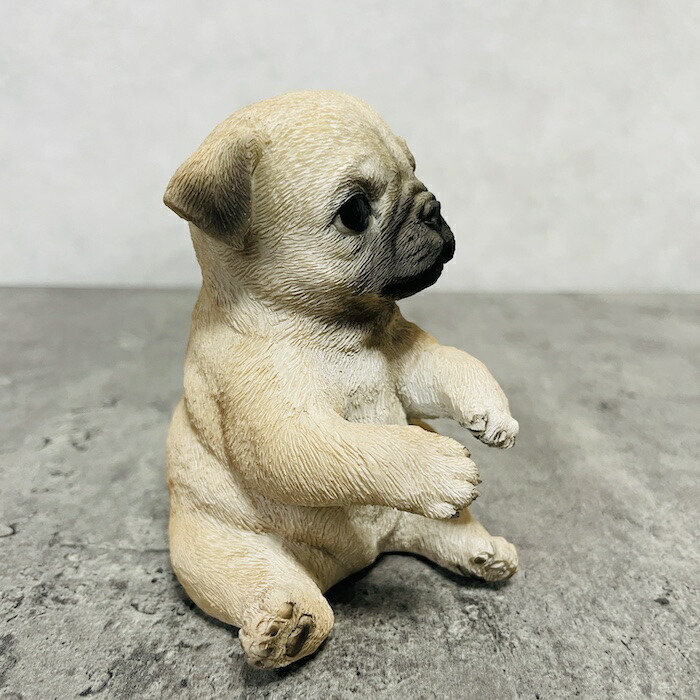 置物 犬 かわいい 動物 玄関 パグの歯ブラシ立て リアル インテリア ガーデンオーナメント woobia ウービア |  | 04