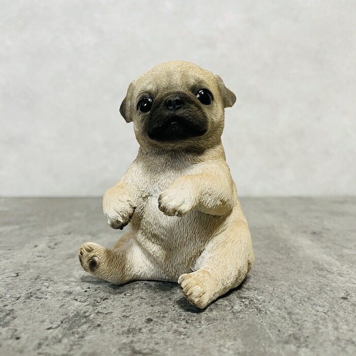置物 犬 かわいい 動物 玄関 パグの歯ブラシ立て リアル インテリア ガーデンオーナメント woobia ウービア |  | 07
