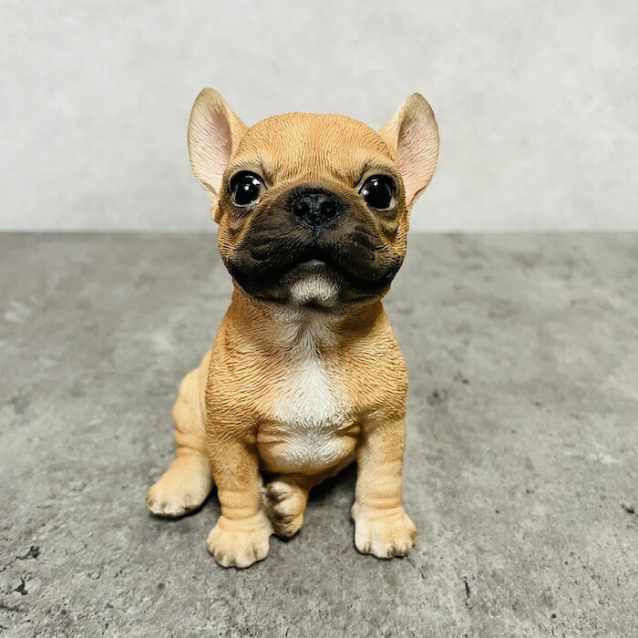 置物 犬 かわいい 動物 玄関 頭を上げるフレンチブルドッグ リアル インテリア ガーデンオーナメント woobia ウービア | WOOBIA | 01