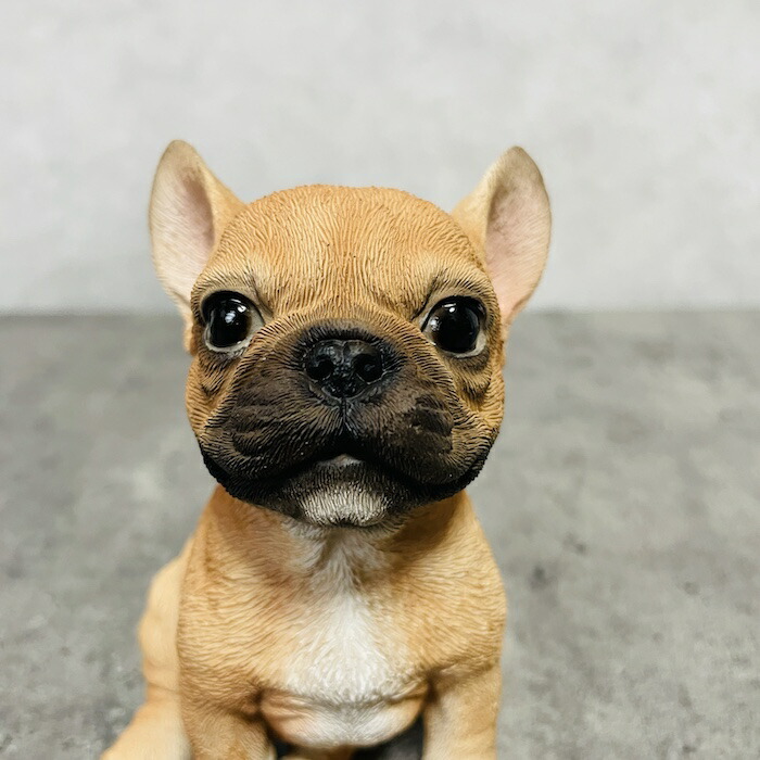 置物 犬 かわいい 動物 玄関 頭を上げるフレンチブルドッグ リアル インテリア ガーデンオーナメント woobia ウービア | WOOBIA | 02