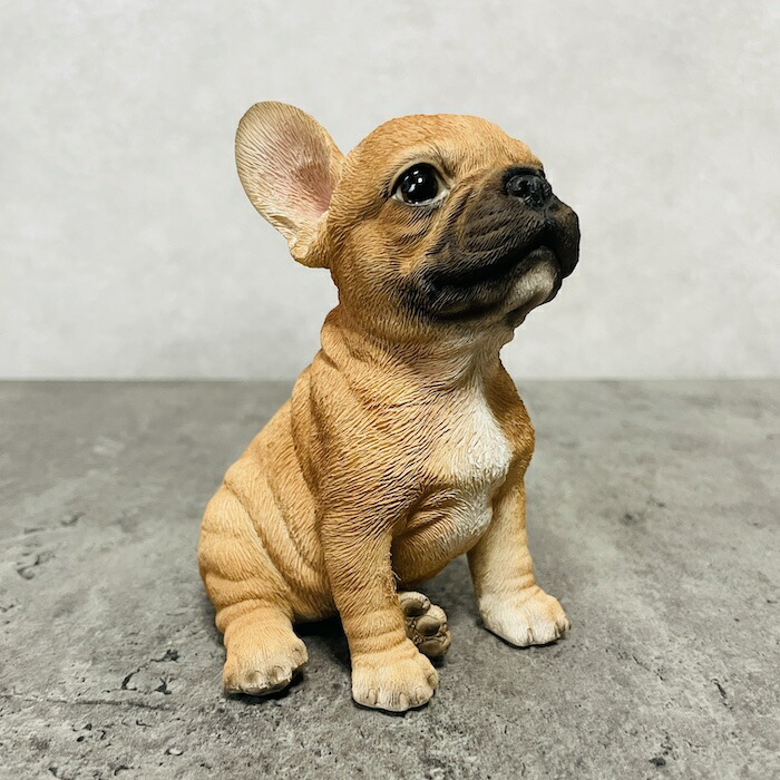 置物 犬 かわいい 動物 玄関 頭を上げるフレンチブルドッグ リアル インテリア ガーデンオーナメント woobia ウービア | WOOBIA | 03