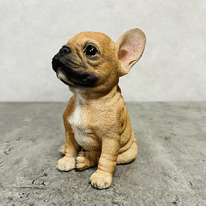 置物 犬 かわいい 動物 玄関 頭を上げるフレンチブルドッグ リアル インテリア ガーデンオーナメント woobia ウービア | WOOBIA | 04