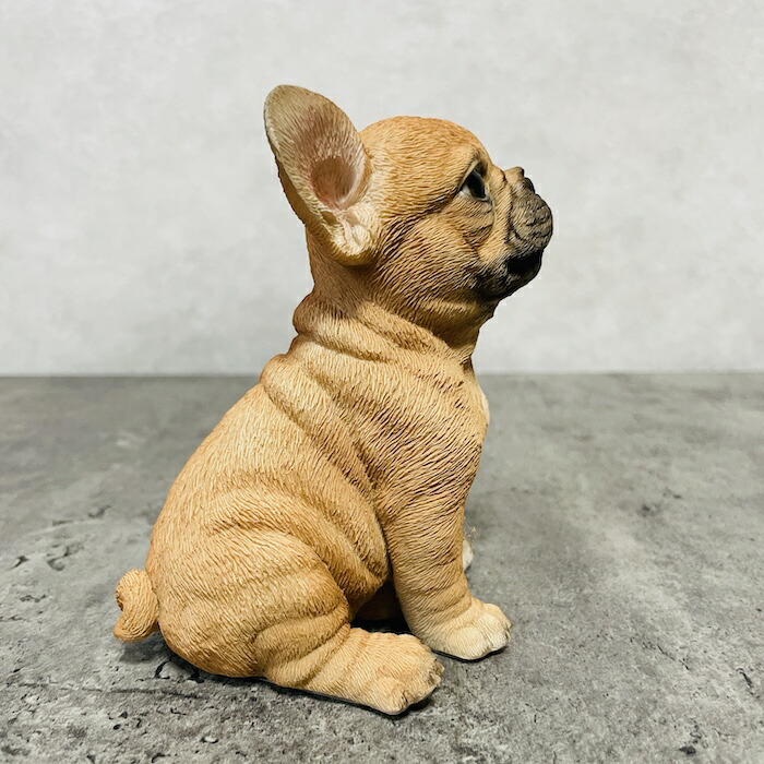 置物 犬 かわいい 動物 玄関 頭を上げるフレンチブルドッグ リアル インテリア ガーデンオーナメント woobia ウービア | WOOBIA | 05