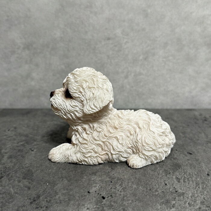 犬 置物 おしゃれ 見上げるマルチーズ かわいい 動物 インテリア オブジェ ガーデンオーナメント woobia ウービア |  | 03