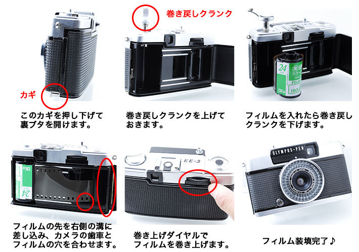 フィルムカメラ olympus pen Olympus Pen EE-3 中古 フィルムカメラ olympus  パステルブルー【オーバーホール済】【中古】