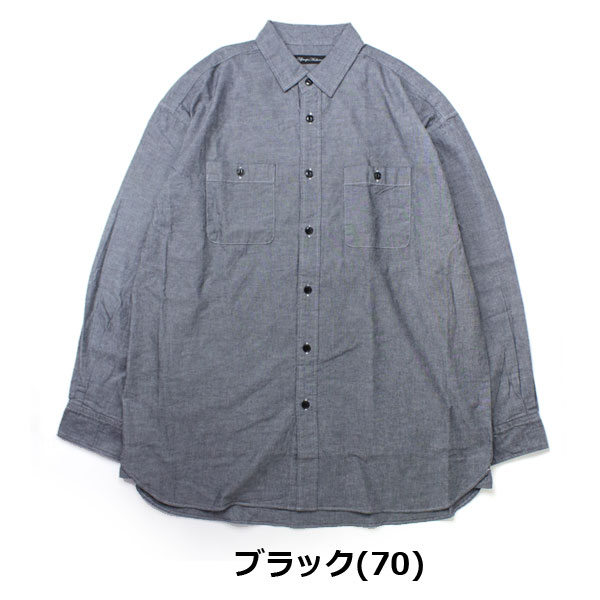 Audience オーディエンス 日本製 播州織 ダンガリー レギュラーカラー ボクシーAライン 長袖ワークシャツ AUD6581 | Audience | 01