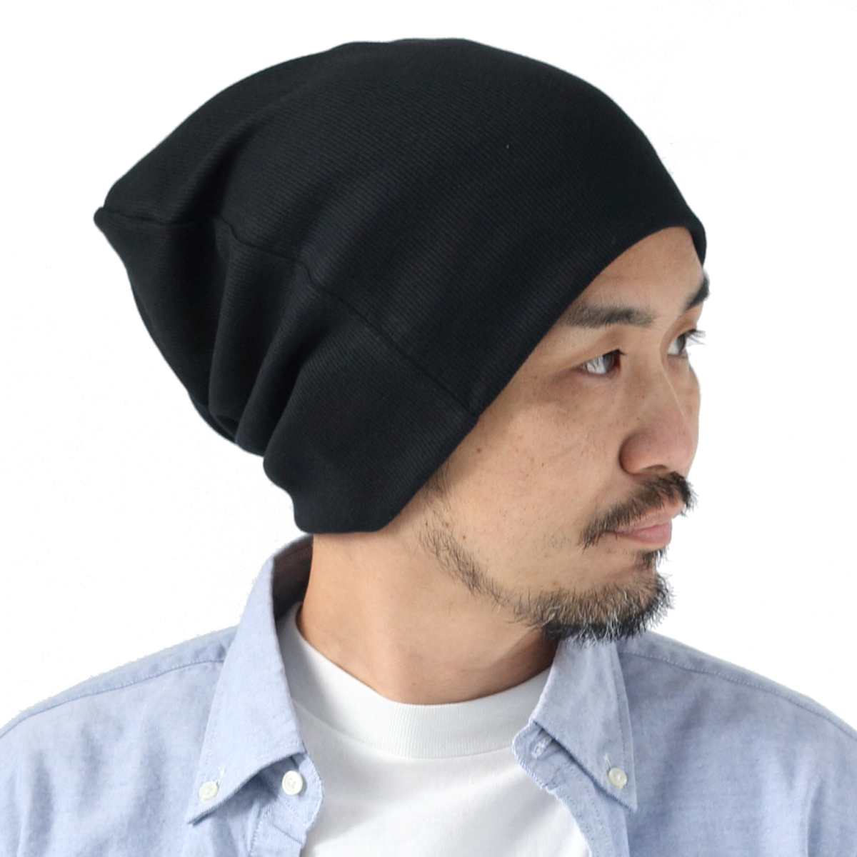 . 大きいサイズ 帽子 メンズ ニット帽 綿100% Regnuu リブコットン 日本製 夏 夏用 ...