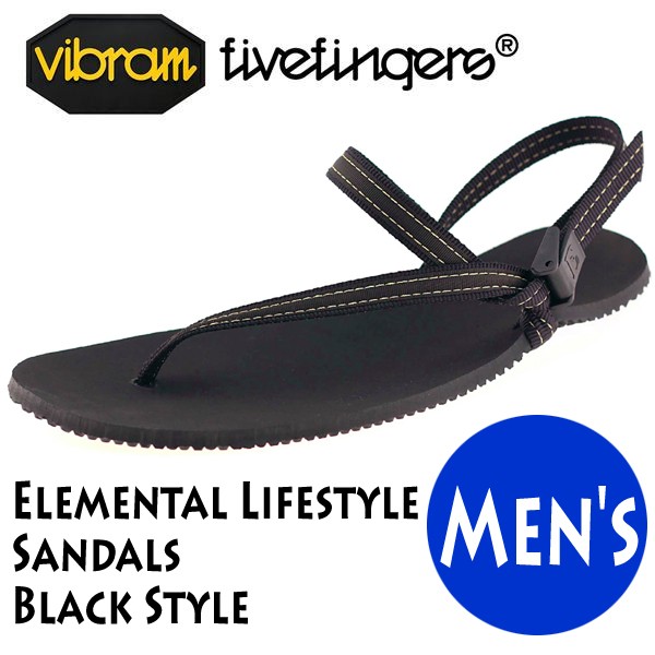 サンダル メンズ EARTH RUNNERS アースランナーズ Vibram FiveFingers ビブラム Elemental Lifestyle Sandals Black Style 19ES0001 | Vibram FiveFingers | 01