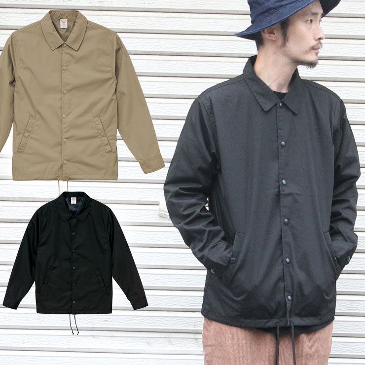 protocol T/C コーチジャケット カラフル スナップボタン メンズ