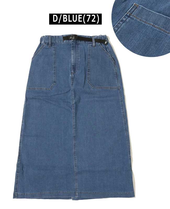 KRIFF MAYER クリフメイヤー デニム ベイカー クライミングスカート レディース スカート ロングスカート スリット 美脚 カジュアル 伸縮性 ゆったり 2344005L | KRIFF MAYER | 02