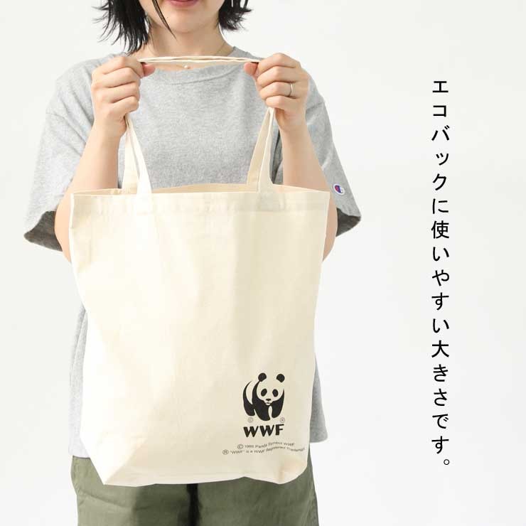 激安/新作 トートバッグ エコバッグ WWF 小さめ コンビニサイズ 折りたたみ コンパクト かわいい 丈夫 アウトドア レディース  dobrenocki.pl