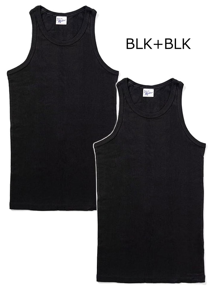爆買 / Robert P.Miller ロバートピーミラー Panel Rib Tanktop パネルリブ タンクトップ 2枚セット 110C メンズ 綿100% インナー ノースリーブ 春 夏 春夏 | Robert P. Miller | 01