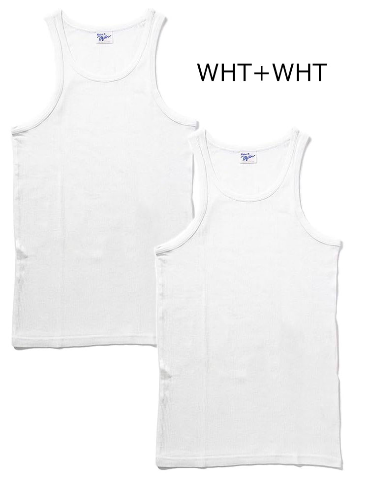 爆買 / Robert P.Miller ロバートピーミラー Panel Rib Tanktop パネルリブ タンクトップ 2枚セット 110C メンズ 綿100% インナー ノースリーブ 春 夏 春夏 | Robert P. Miller | 02