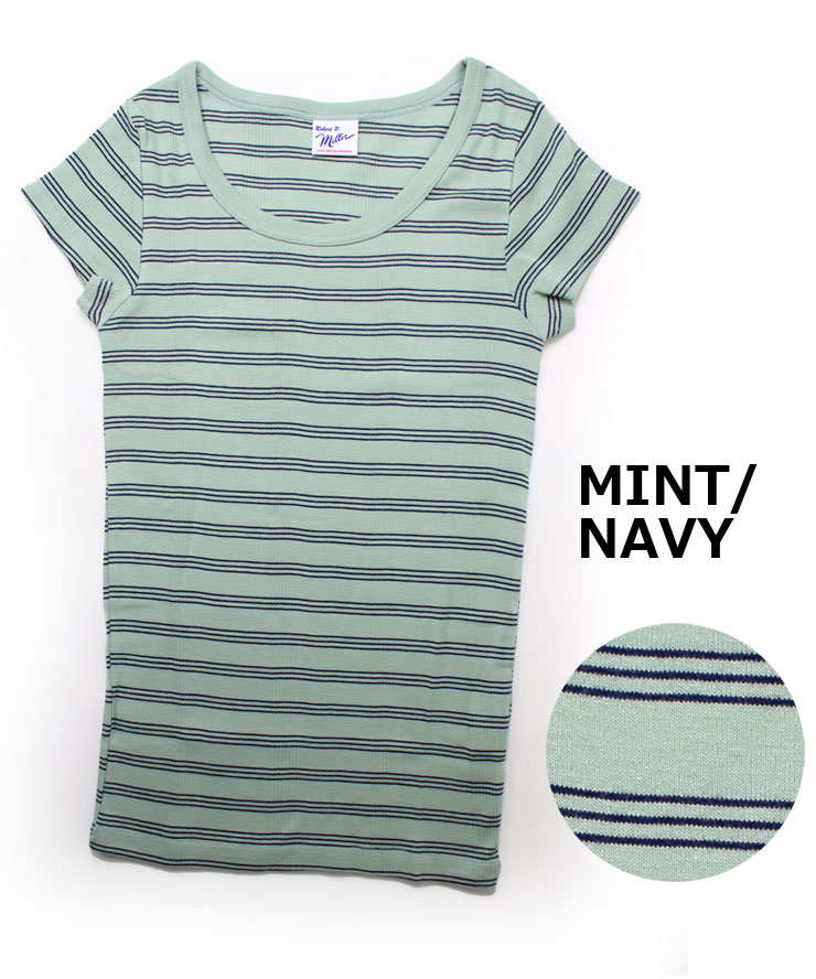 レディース トップス 半袖 レディースインナー ロバート ピー ミラー Robert P.Miller パネルリブ 半袖 Tシャツ 807C 綿100% 肌着 | Robert P. Miller | 01