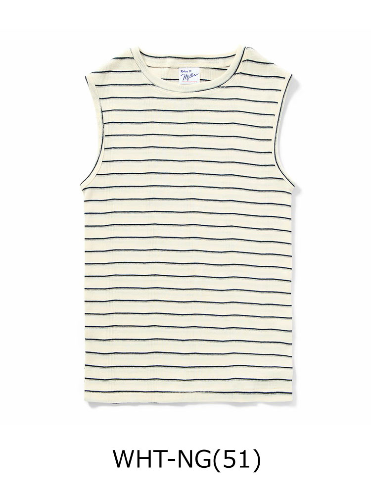 タンクトップ レディース ボーダー Robert P.Miller ロバート・ピー・ミラー  パネルリブ 848c 春 夏 春夏 ノースリーブ Tee | Robert P. Miller | 13