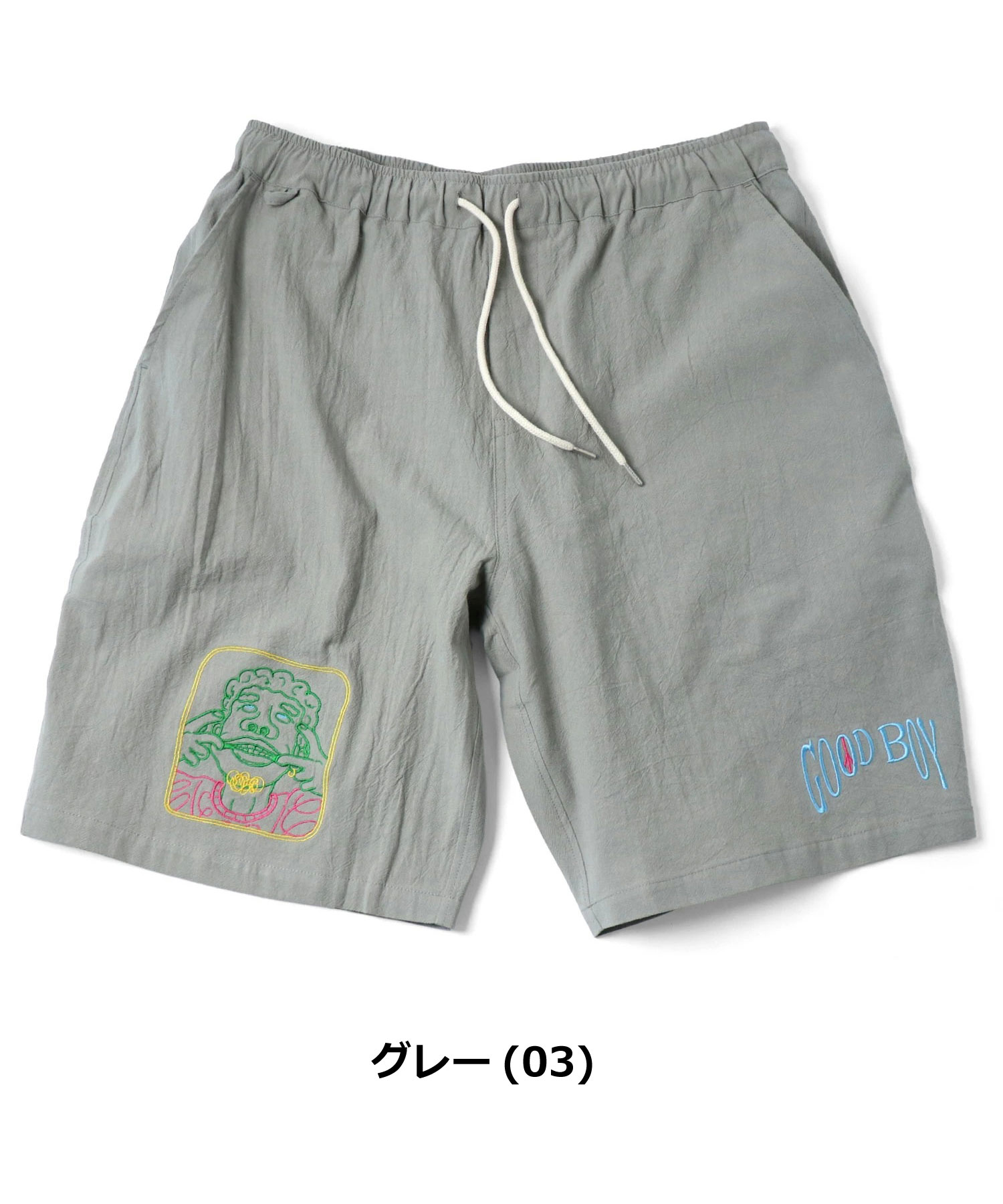 gym master ジムマスター ショートパンツ メンズ GOOD BOY 刺繍ショーツ G721748 春夏 ハーフパンツ イージーパンツ 刺繍 軽量 カジュアル アウトドア | gym master | 02