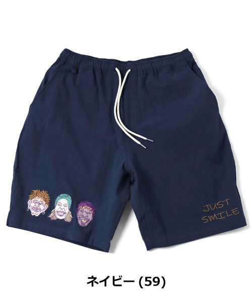 gym master ジムマスター ハーフパンツ メンズ 夏用 JUST SMILE 刺繍 ショートパンツ 短パン 軽い おしゃれ カジュアル G721750 | gym master | 04