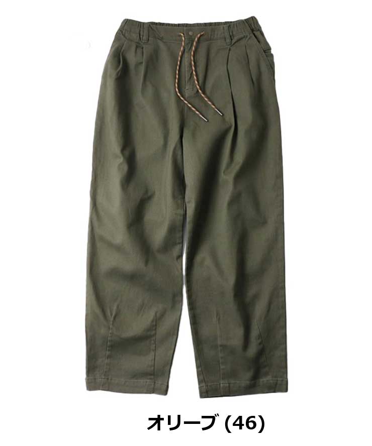 gym master ジムマスター 10oz ストレッチデニム＆ツイル ツータックテーパードパンツ G833722 メンズ イージーパンツ ゆったり ウエストゴム 春夏 アウトドア | gym master | 04