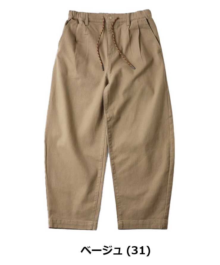 爆買 / gym master ジムマスター ストレッチデニム＆ツイル バレルパンツ G833723 デニムパンツ ワイドパンツ イージーパンツ ゆったり アウトドア | gym master | 02