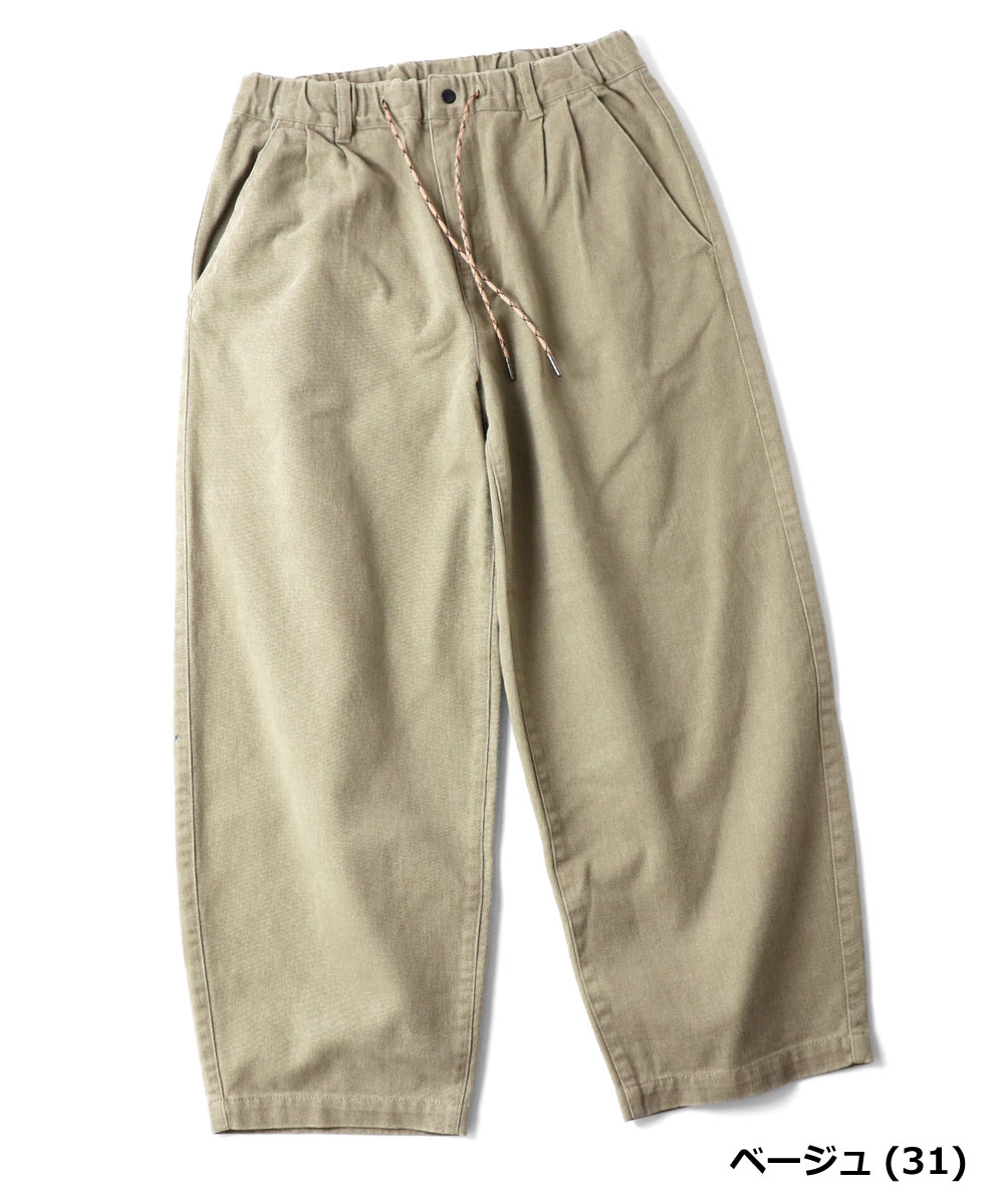 gym master ジムマスター 起毛ツイル バレルパンツ G845797 レディース カーブパンツ ワイドパンツ ロングパンツ コットン100％ ゆったり 体型カバー カジュアル | gym master | 03