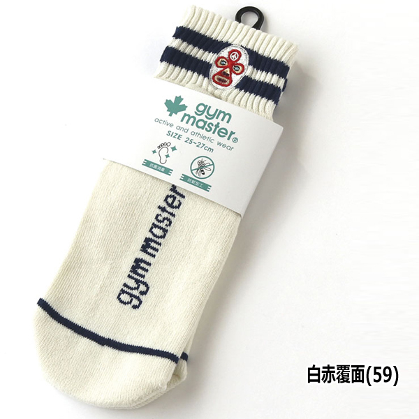 gym master ジムマスター ハッピー刺繍ラインソックス 靴下 メンズ レディース G466624 | gym master | 03