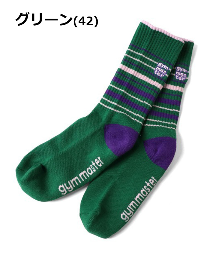 gym master ジムマスター 刺繍マルチボーダーソックス 靴下 メンズ レディース G466754 | gym master | 04