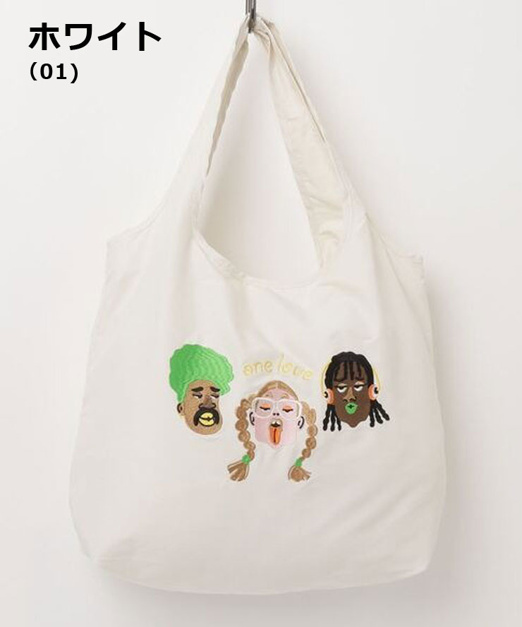 gym master ジムマスター 刺繍 One Love 刺繍 エコバッグ G521772 バッグ トートバッグ メンズ レディース 綿 刺しゅう 春 夏 春夏 | gym master | 01