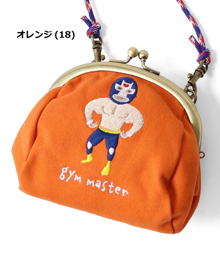 財布 メンズ レディース 春 夏 小銭入れ がま口財布 ミニショルダー ショルダーバッグ gym master ジムマスター 覆面レスラー G521798 | gym master | 05