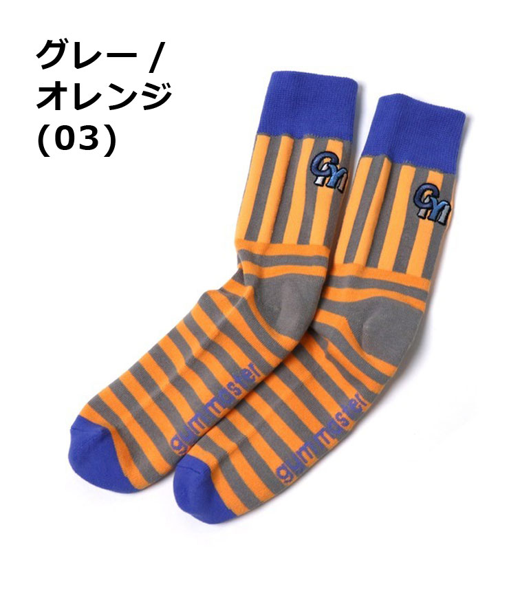 gym master ジムマスター GYM刺繍ストライプボーダーソックス G666752 靴下 メンズ レディース ストライプ ボーダー キャンプ フェス グランピング | gym master | 02