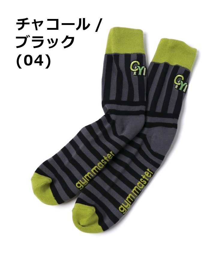 gym master ジムマスター GYM刺繍ストライプボーダーソックス G666752 靴下 メンズ レディース ストライプ ボーダー キャンプ フェス グランピング | gym master | 03