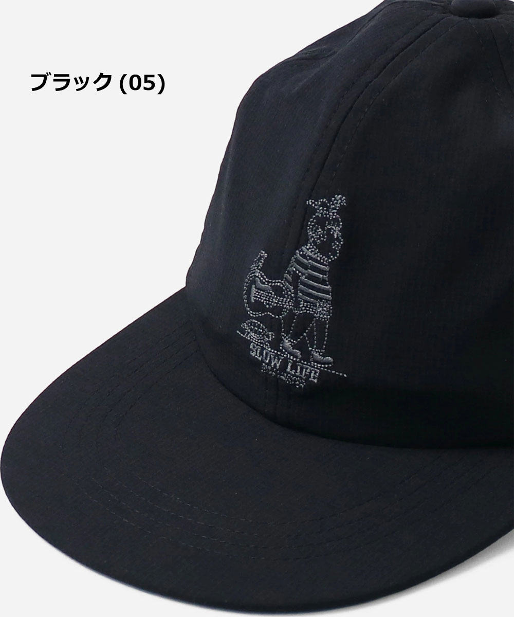 gym master ジムマスター SLOW LIFE 刺繍キャップ G721723 メンズ レディース キャップ 帽子 ベースボールキャップ ナイロン 軽量 サイズ調整 アウトドア 春夏 | gym master | 02