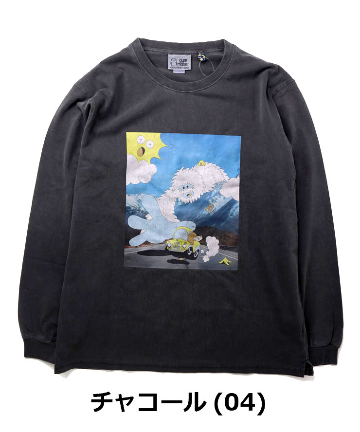 gym master ジムマスター 6.2oz ピグメントイエティフォトTEE G633737 メンズ レディース 長袖 カットソー カットソー トップス | gym master | 01