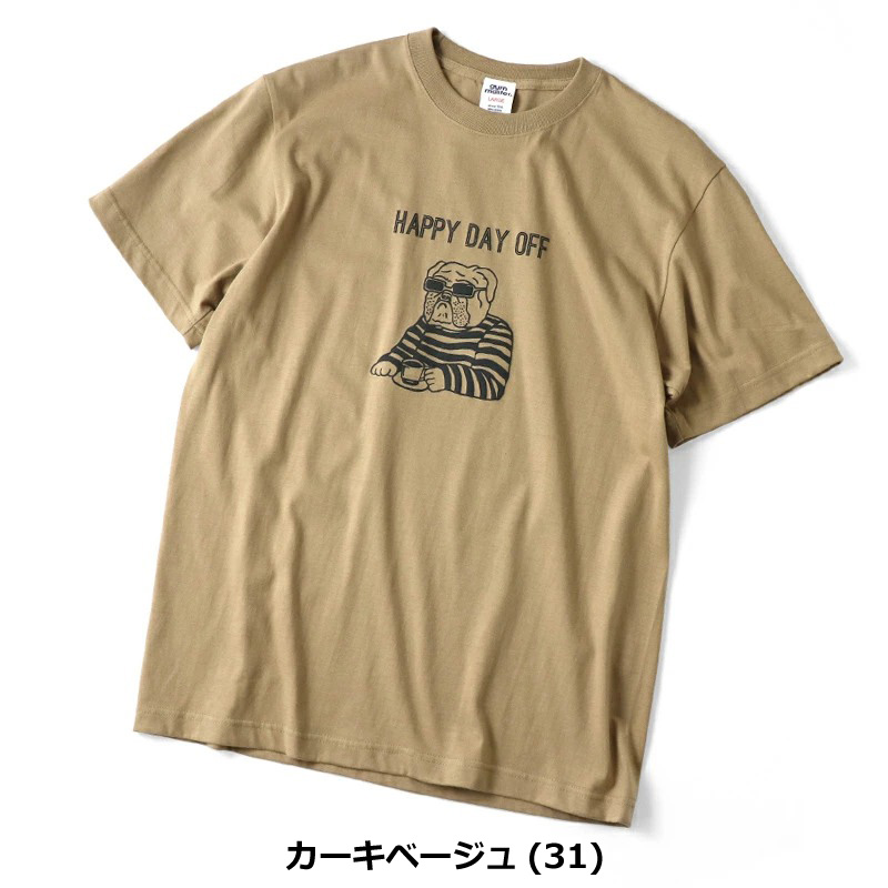 gym master ジムマスター 5.6oz HAPPY DAY OFF Tee G351712 プリントTシャツ | gym master | 03
