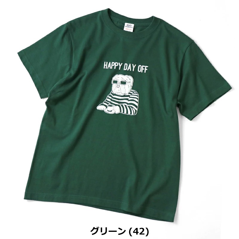 gym master ジムマスター 5.6oz HAPPY DAY OFF Tee G351712 プリントTシャツ | gym master | 04