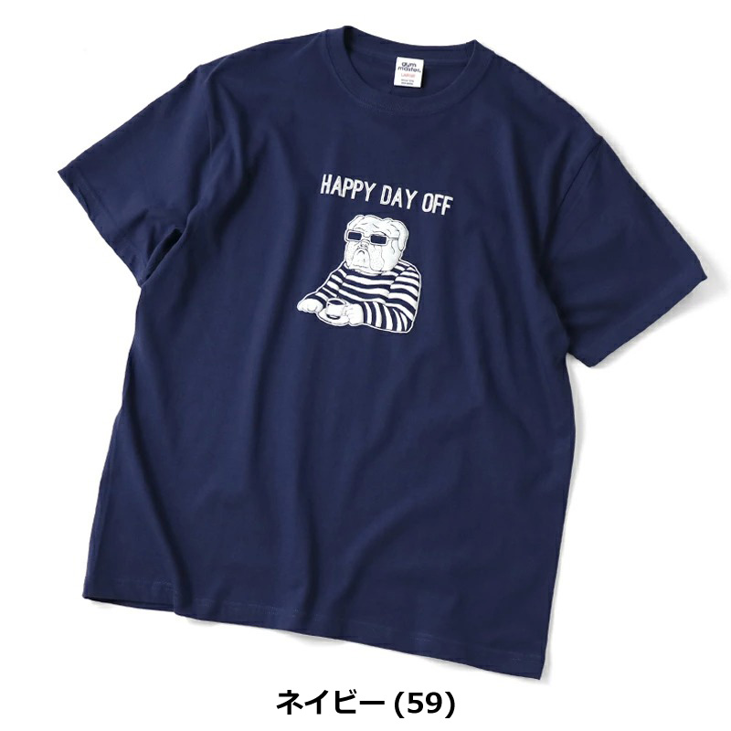gym master ジムマスター 5.6oz HAPPY DAY OFF Tee G351712 プリントTシャツ | gym master | 05