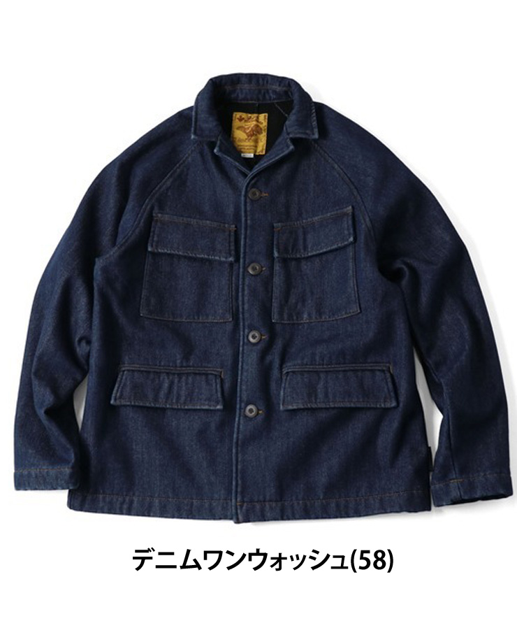 ジムマスター アウター メンズ デニムジャケット gym master 中綿 ボンディングデニム・カツラギフラップポケットジャケット  G421786 | gym master | 02
