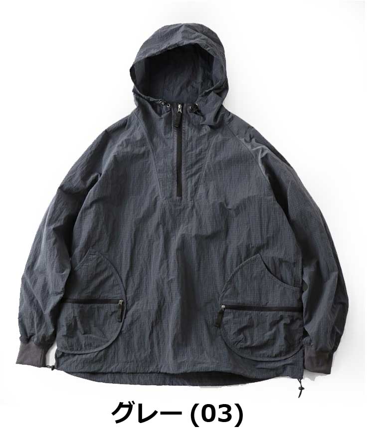 ジムマスター パーカー gym master リップストップ ナイロンDP アノラックパーカー G433741 アウトドア 男女兼用 グレー(03) | gym master | 01