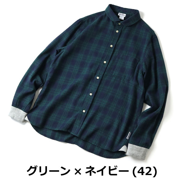 爆買 ジムマスター シャツ メンズ レディース gym master 2WAYショールカラーチェックネルシャツ g433755 ネルシャツ チェックシャツ | gym master | 05