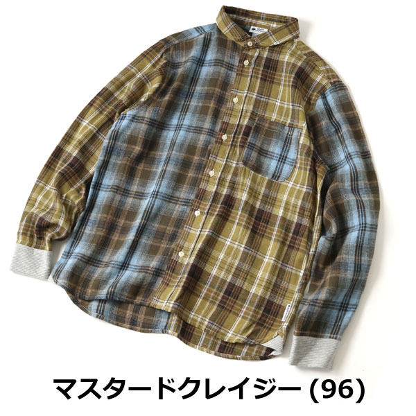 爆買 ジムマスター シャツ メンズ レディース gym master 2WAYショールカラーチェックネルシャツ g433755 ネルシャツ チェックシャツ | gym master | 07