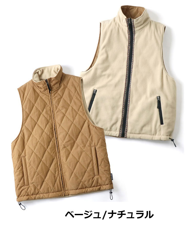 ジムマスター gym master ベスト リバーシブル ロクヨンクロス フリースベスト　G433776 フリース アウター もこもこジャケット | gym master | 02