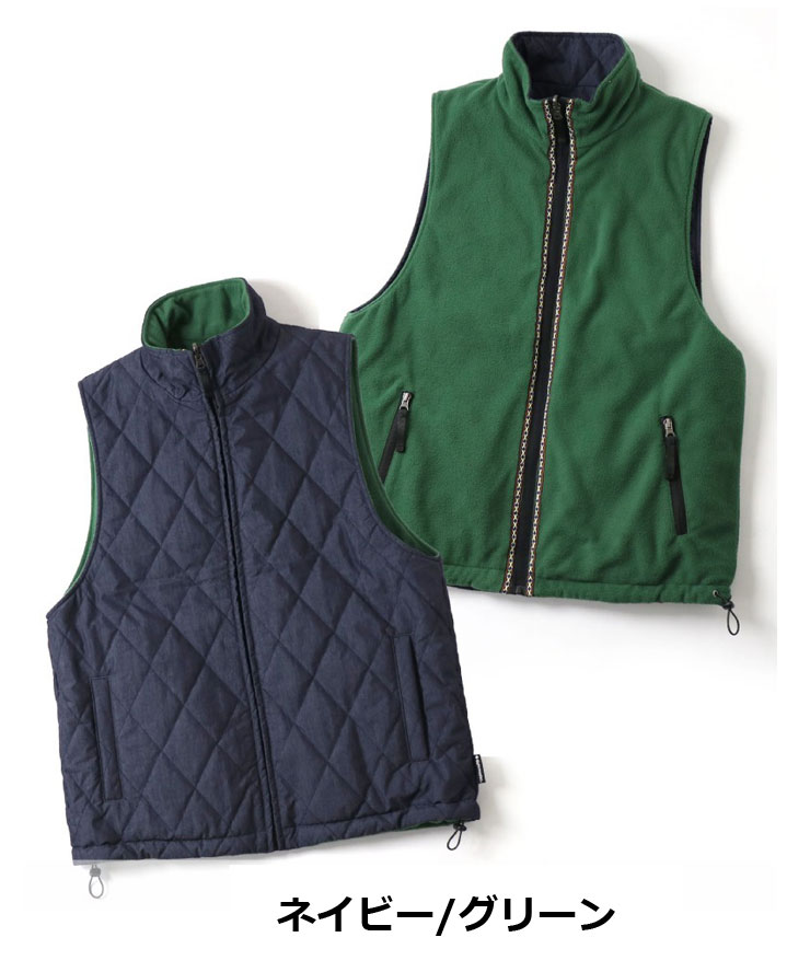 ジムマスター gym master ベスト リバーシブル ロクヨンクロス フリースベスト　G433776 フリース アウター もこもこジャケット | gym master | 04