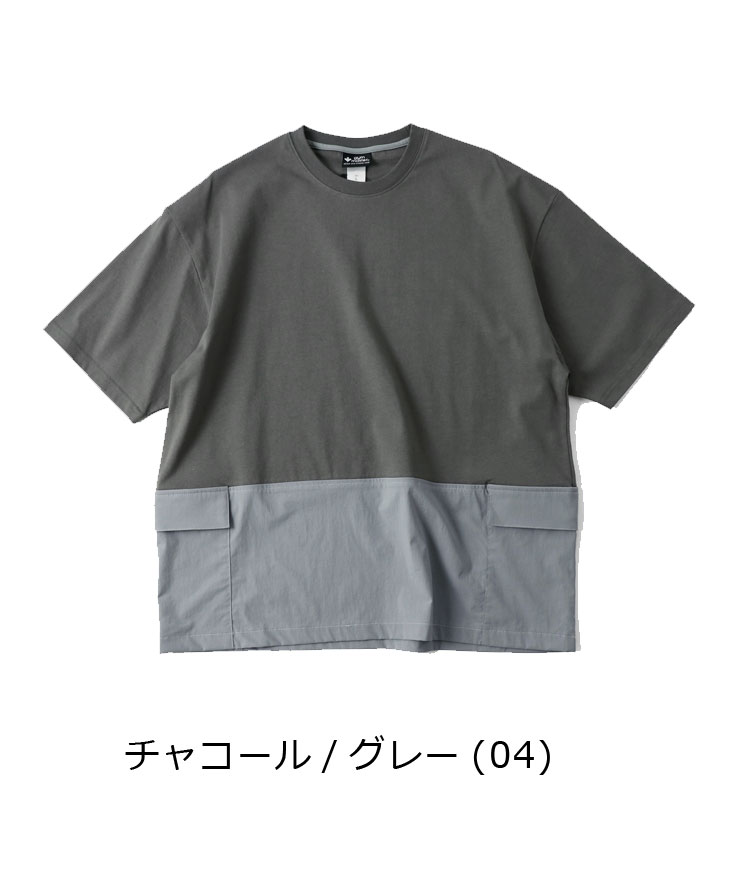 ジムマスター tシャツ 半袖 大きいサイズ 半袖 tシャツ gym master マイクロリップ 天竺切り替えTee G521728 キャンプ | gym master | 02