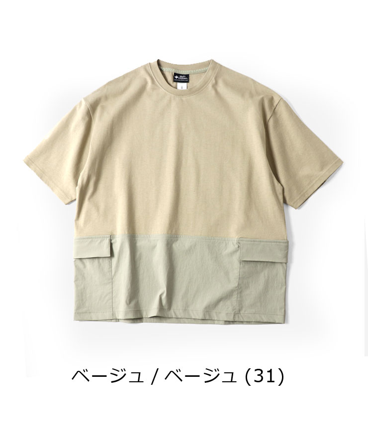 ジムマスター tシャツ 半袖 大きいサイズ 半袖 tシャツ gym master マイクロリップ 天竺切り替えTee G521728 キャンプ | gym master | 04