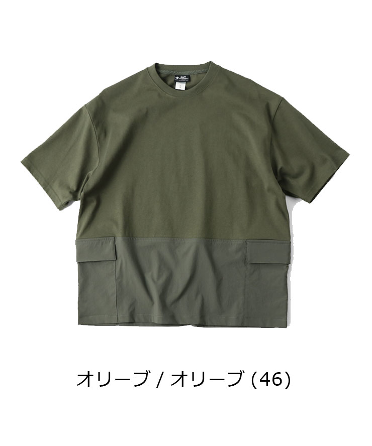 ジムマスター tシャツ 半袖 大きいサイズ 半袖 tシャツ gym master マイクロリップ 天竺切り替えTee G521728 キャンプ | gym master | 06