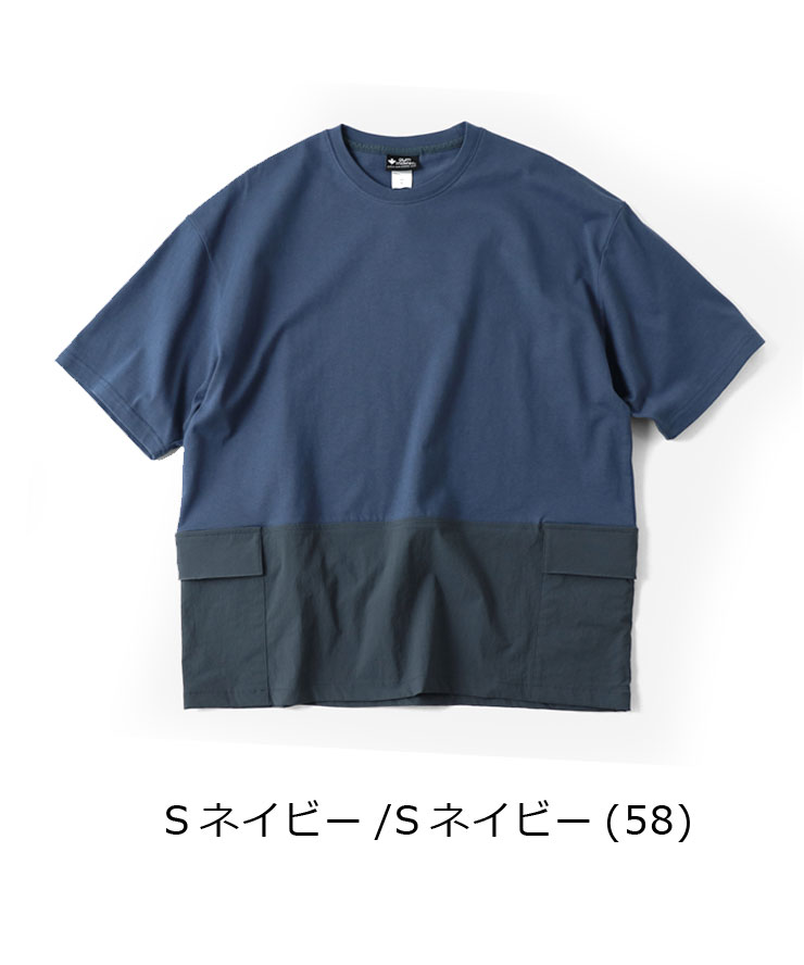 ジムマスター tシャツ 半袖 大きいサイズ 半袖 tシャツ gym master マイクロリップ 天竺切り替えTee G521728 キャンプ | gym master | 07