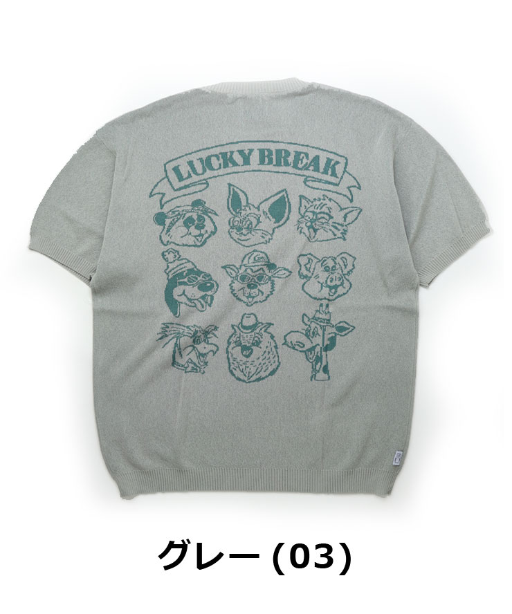 gym master ジムマスター ジャガードニットLuckyBreakTee tシャツ 半袖 メンズ ブランド 大きいサイズ レディース G521737 | gym master | 02