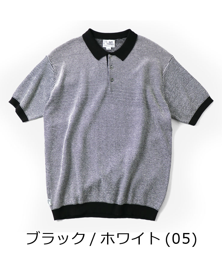 gym master ジムマスター ハイゲージ ニット ボーダー ポロ ポロシャツ Tシャツ メンズ レディース G521752 | gym master | 01