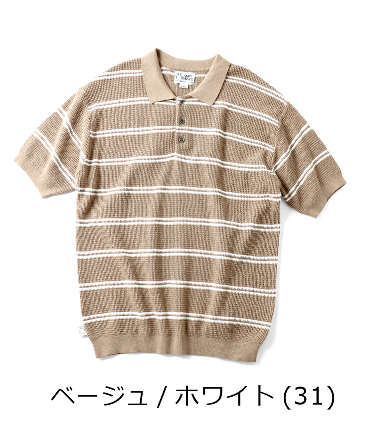 gym master ジムマスター ハイゲージ ニット ボーダー ポロ ポロシャツ Tシャツ メンズ レディース G521752 | gym master | 02