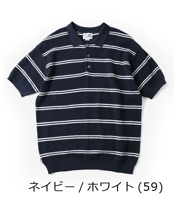 gym master ジムマスター ハイゲージ ニット ボーダー ポロ ポロシャツ Tシャツ メンズ レディース G521752 | gym master | 04