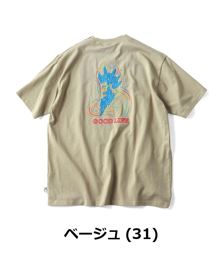 ジムマスター tシャツ 半袖 大きいサイズ gym master 7.4oz GOOD LIFE 刺繍 Tee G521795 大きめ キャンプ / 返品・交換不可 | gym master | 03